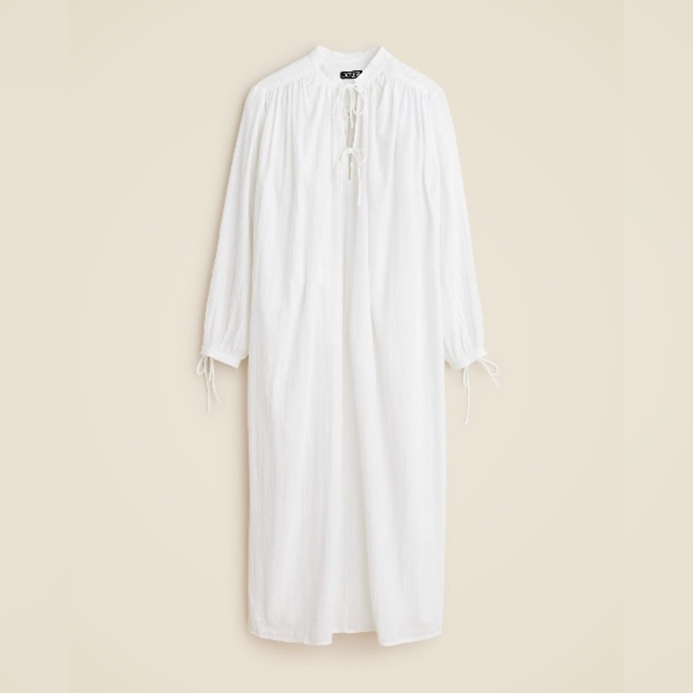 J crew white Airy gauze tunic dress